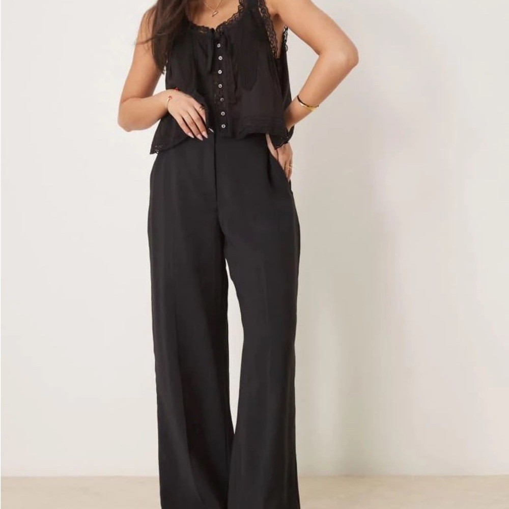 Abercrombie & Fitch Black Wide Leg Pants
